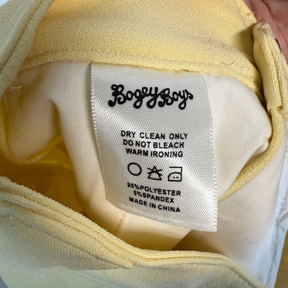 Bogey Boys Men’s The Best Pant Yellow Size 28 NWOT Straight Leg Pleated - Picture 5 of 5